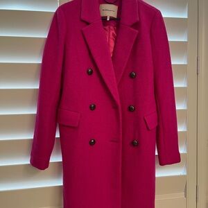 BCBGeneration Women's Vibrant Pink Trench Coat